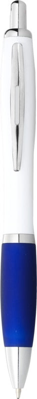 NASH WHITE ECO - Recycled ballpoint pen with coloured grip