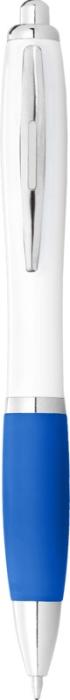 NASH WHITE ECO - Recycled ballpoint pen with coloured grip
