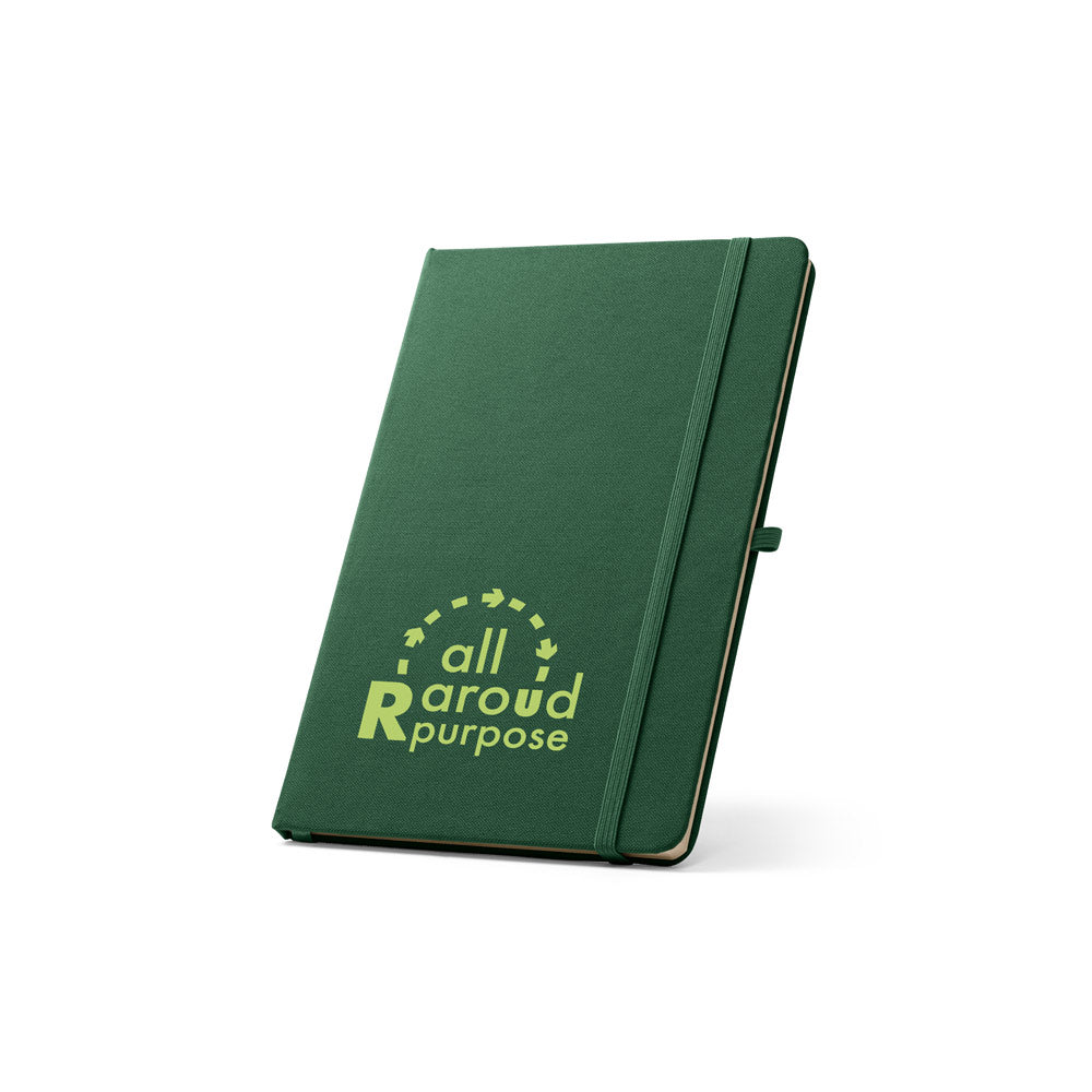 ANNE - A5 notebook in recycled polyester (100% rPET) with lined pages