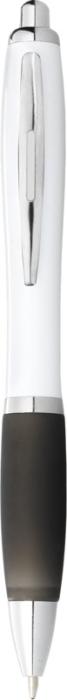 NASH WHITE ECO - Recycled ballpoint pen with coloured grip