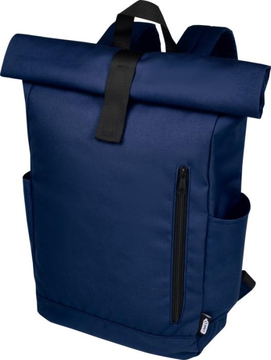 BYRON - 15.6" GRS RPET roll-top backpack 18L