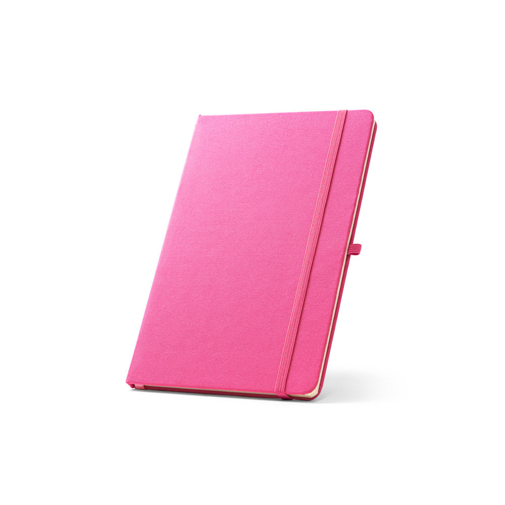ANNE - A5 notebook in recycled polyester (100% rPET) with lined pages